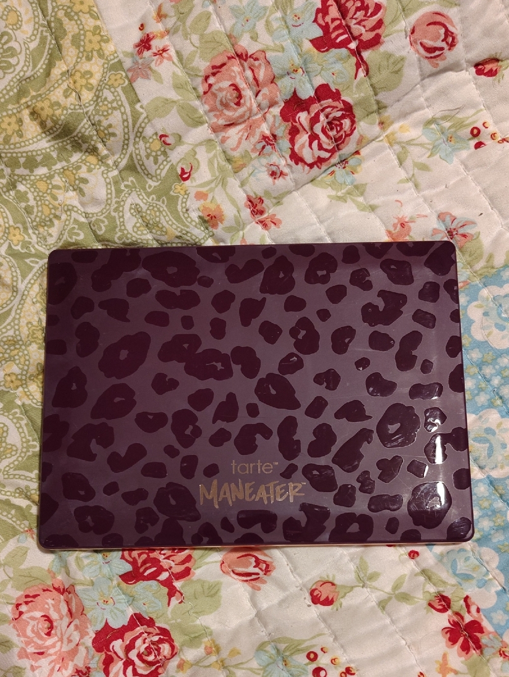 Tarte ~Maneater Eyeshadow Palette - plum with dark plum leopard print